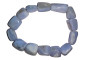 Pulsera de Calcedonia azul (piedra pulida)